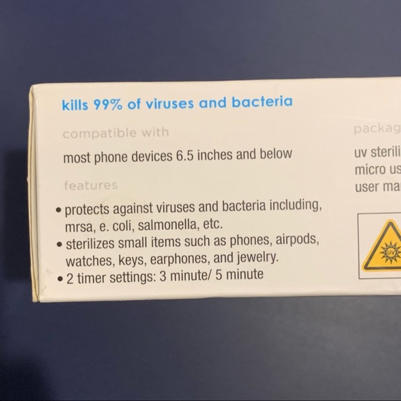 Pure mobile UV phone sterilizer with usb charger - Picture 2 of 3